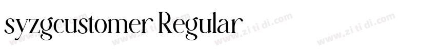 syzgcustomer Regular字体转换